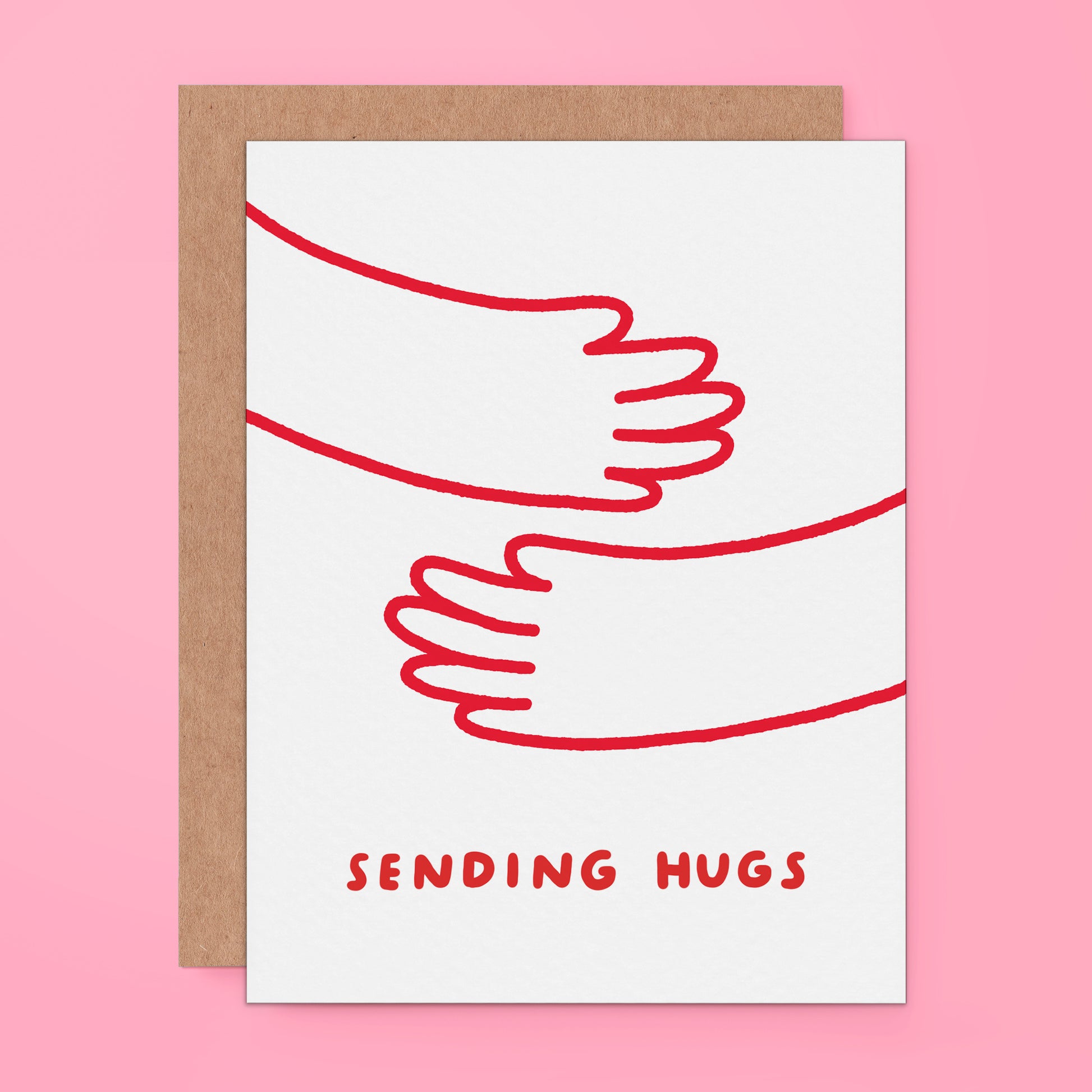Cute Sending Hugs Greeting Card