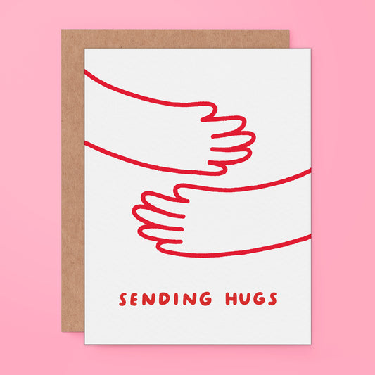 Cute Sending Hugs Greeting Card