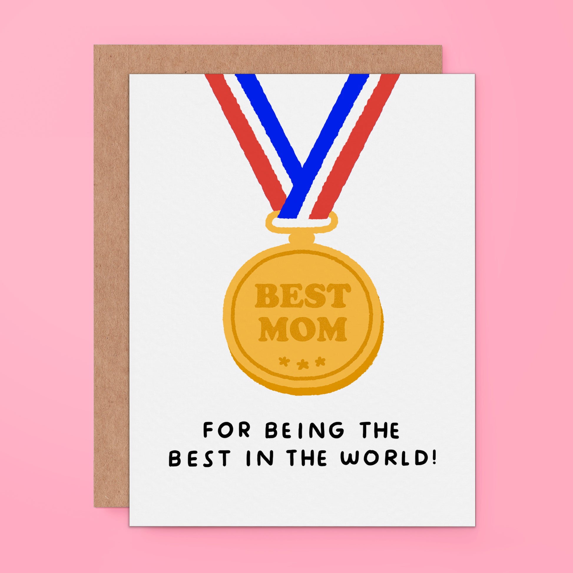 Greeting card of an award for BEST MOM