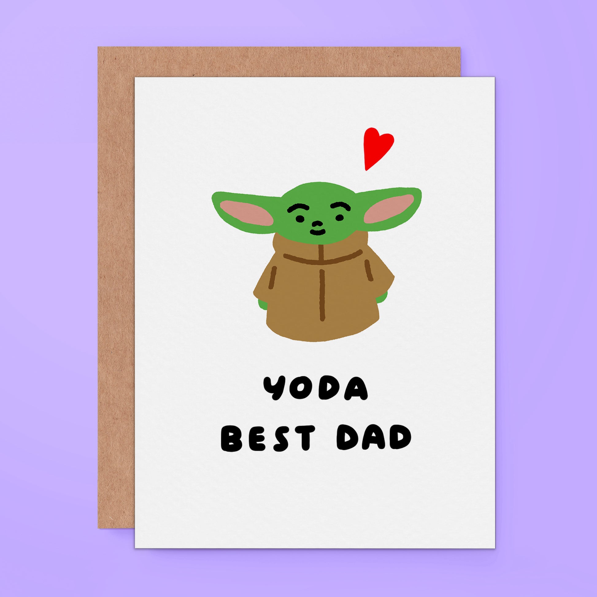 cute yoda greeting card for dad