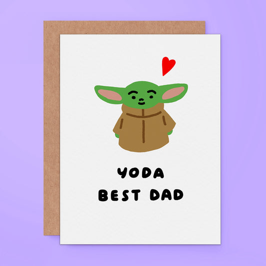 cute yoda greeting card for dad
