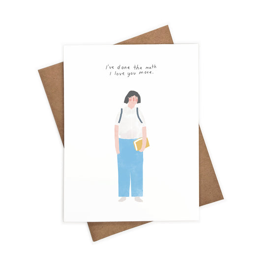 Math, I Love You More | Eco-Friendly Greeting Card