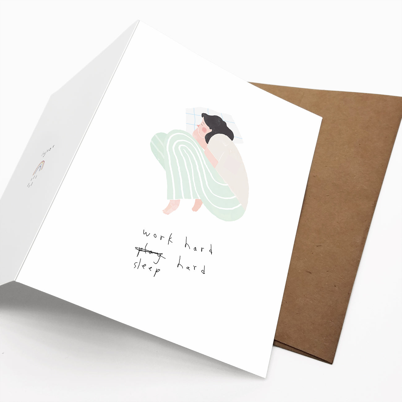 Work Hard, Sleep Hard | Eco-Friendly Greeting Card