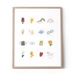 Load image into Gallery viewer, Cute Happy Things Illustration Print

