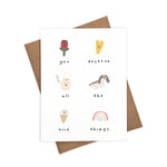 Load image into Gallery viewer, You Deserve All The Nice Things | Eco-Friendly Greeting Card
