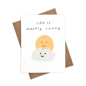 Life is Mostly Sunny | Eco-Friendly Greeting Card