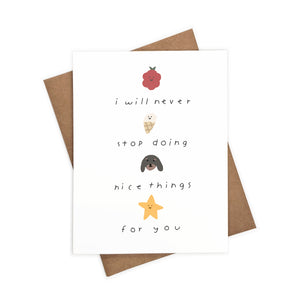 Nice Things For You Only | Eco-Friendly Greeting Card