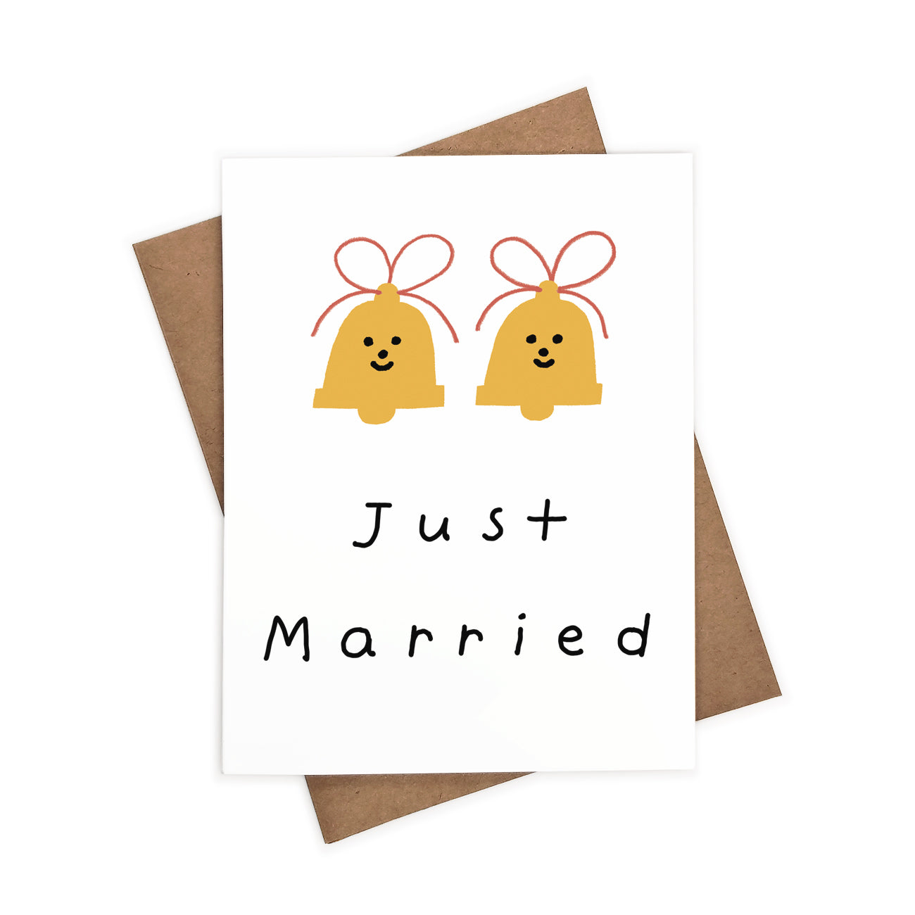 Just Married Wedding Bells | Eco-Friendly Greeting Card