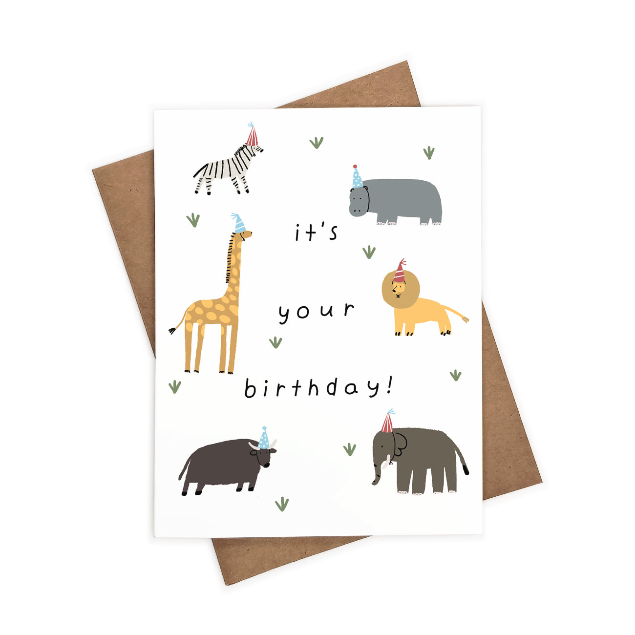 Animals, Birthday Greeting Card