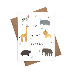 Animals, Birthday Greeting Card | Eco-Friendly Greeting Card