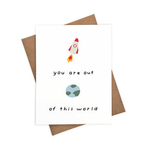 Rocket - Out Of This World | Eco-Friendly Greeting Card