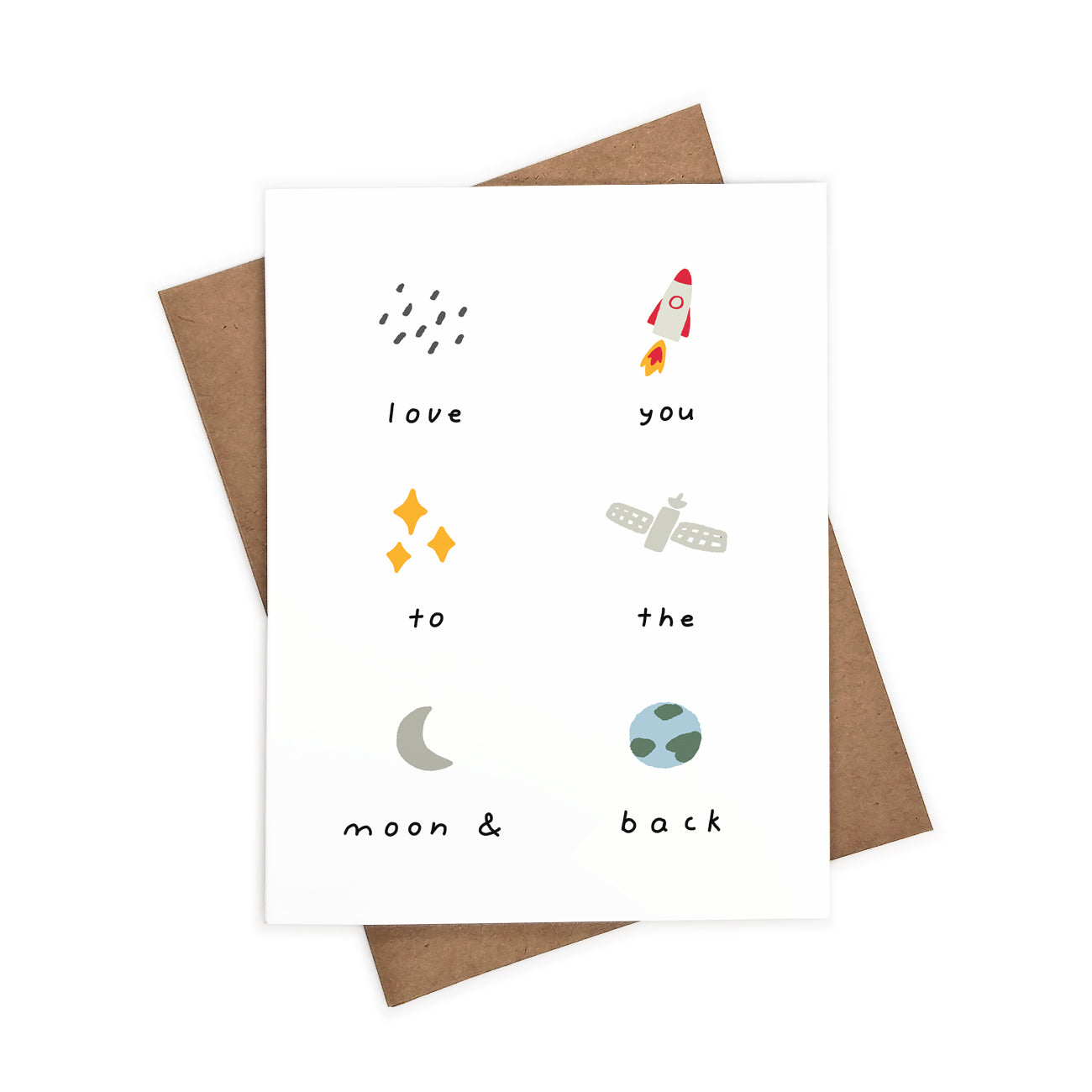 Love You To The Moon & Back | Eco-Friendly Greeting Card