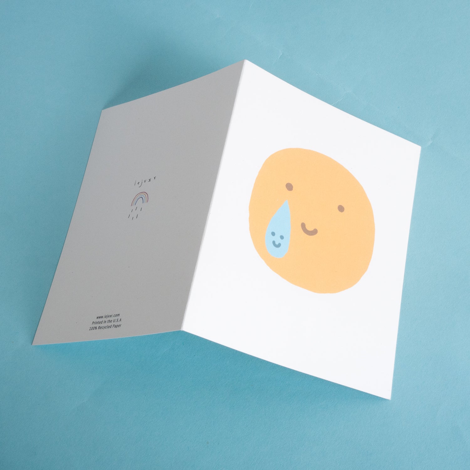 Emoji, Cute Happy Tears | Eco-Friendly Greeting Card